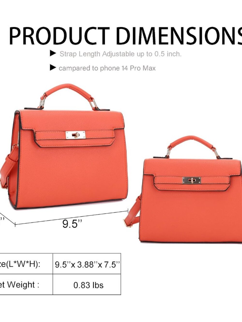 Women's Top Handle Satchel with Detachable Strap Small Pebbled Leather Fashion C - Picture 3 of 6
